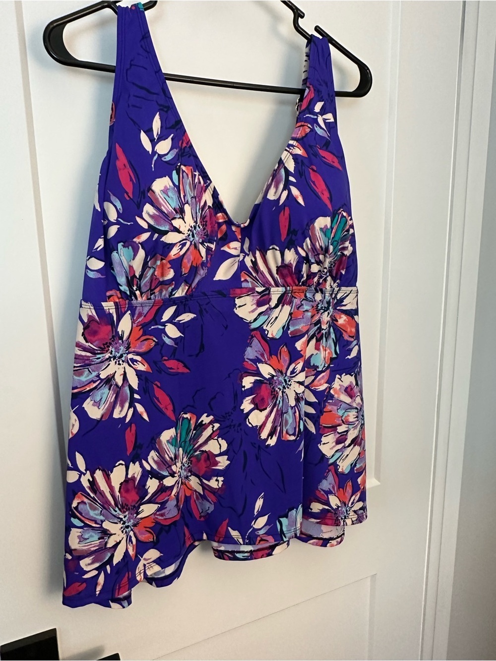 Swimsuits For All Pink and Purple Tankini Top